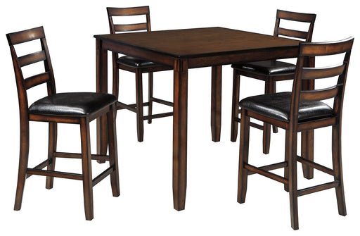 Coviar - Brown - Drm Counter Table Set (Set of 5) Capital Discount Furniture Home Furniture, Furniture Store