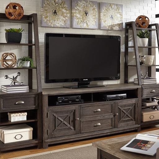 Heatherbrook - Entertainment Center With Piers - Black Capital Discount Furniture Home Furniture, Furniture Store