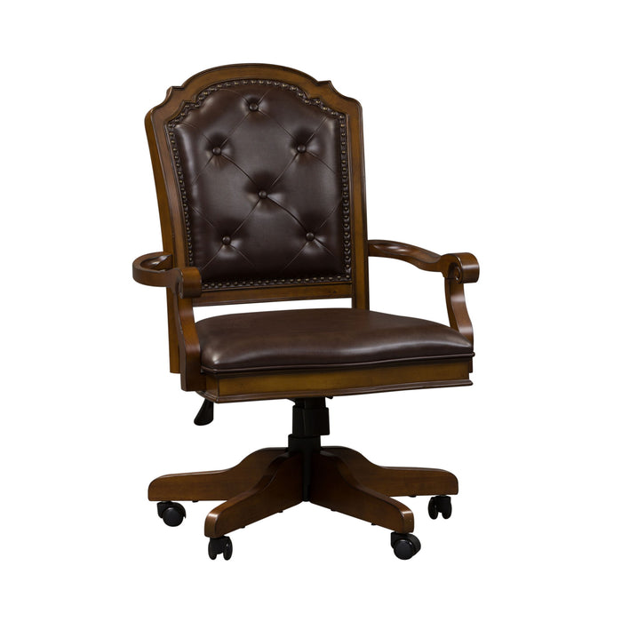 Amelia - Jr Executive Office Chair - Dark Brown Capital Discount Furniture Home Furniture, Home Decor, Furniture