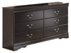 Huey - Black - Six Drawer Dresser Capital Discount Furniture Home Furniture, Furniture Store