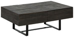 Kevmart - Grayish Brown / Black - Rectangular Cocktail Table Capital Discount Furniture Home Furniture, Furniture Store