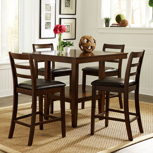 Hampton - 5 Piece Gathering Table Set - Dark Brown Capital Discount Furniture Home Furniture, Furniture Store