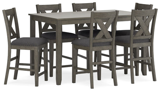 Caitbrook - Gray - Rect Drm Counter Table Set (Set of 7) Capital Discount Furniture Home Furniture, Furniture Store