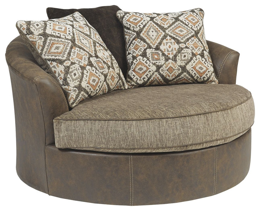 Abalone - Chocolate - Oversized Swivel Accent Chair Capital Discount Furniture Home Furniture, Furniture Store