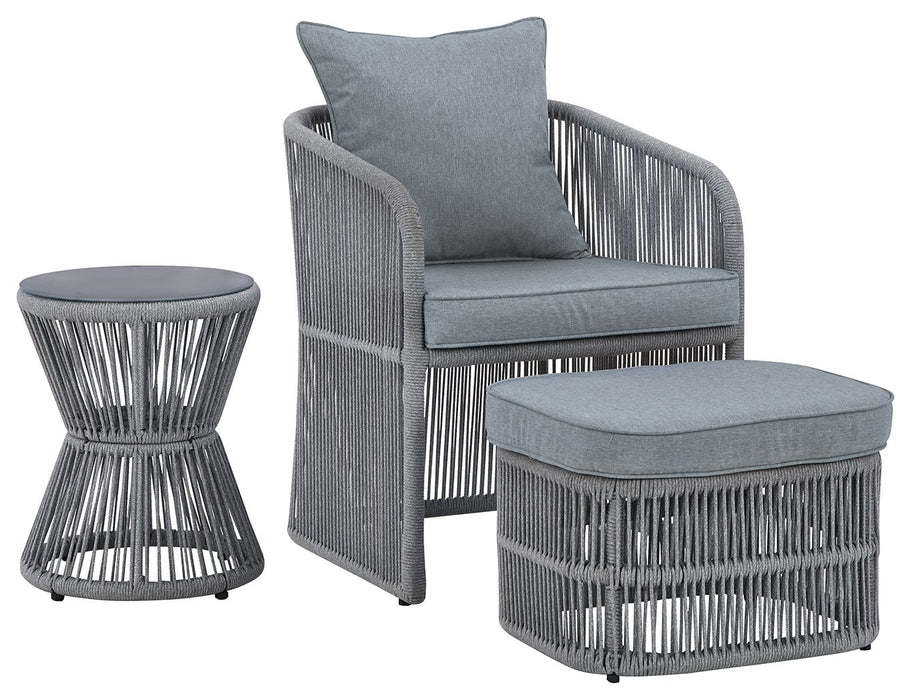 Coast Island - Dark Gray - Chair/Otto W/Cush/Table (Set of 3) Capital Discount Furniture Home Furniture, Furniture Store