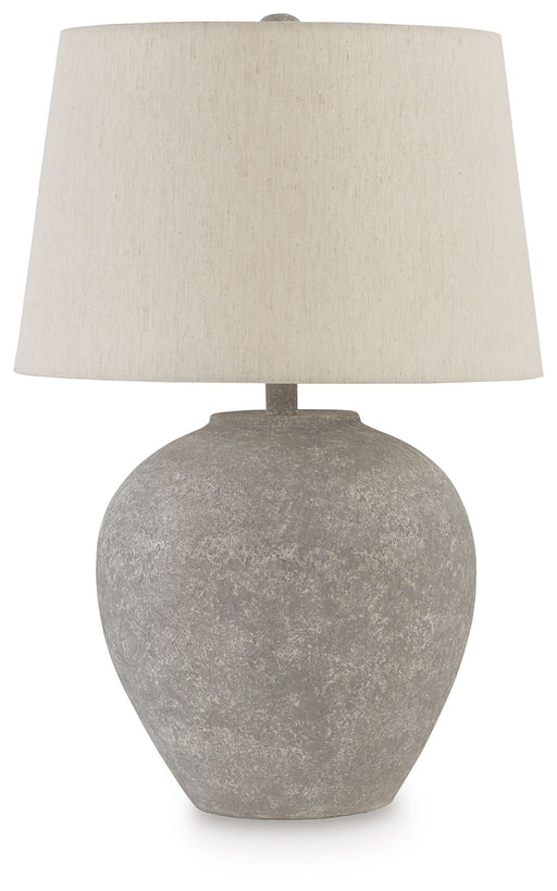 Dreward - Distressed Gray - Paper Table Lamp Capital Discount Furniture Home Furniture, Furniture Store