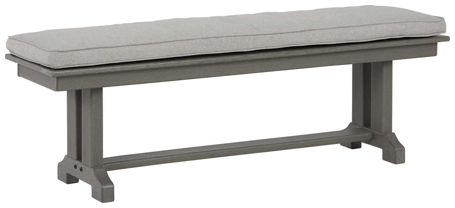 Visola - Gray - Bench With Cushion Capital Discount Furniture Home Furniture, Home Decor, Furniture